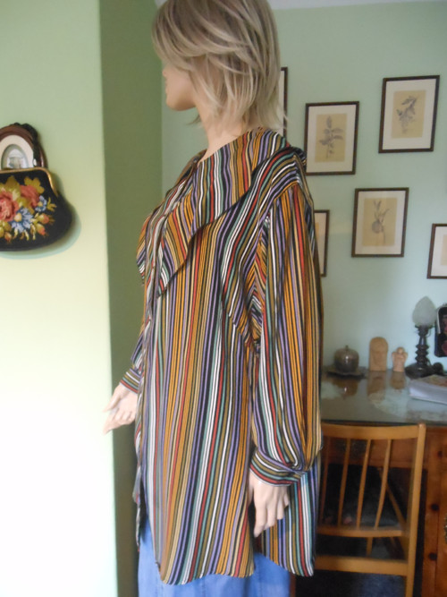Retro pruhovaná halenka, vel.UNI — foto 4