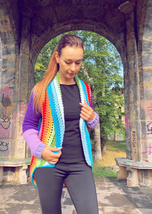 Vzorovaný svetr Mandala vel. S/M — foto 2
