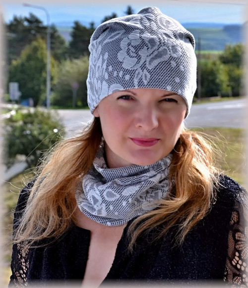 Čepice - White jacquard — foto 6