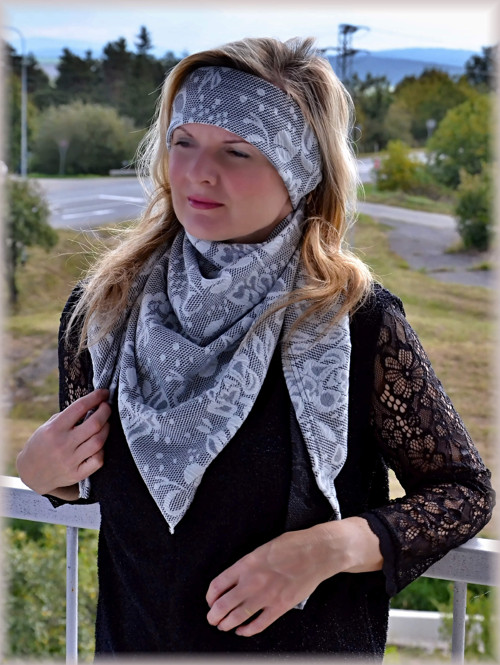 Čelenka - White jacquard — foto 6