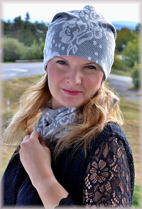 Nákrčník - White jacquard — foto 6