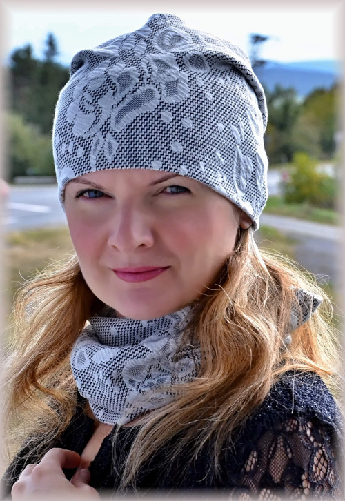 Nákrčník - White jacquard — foto 5