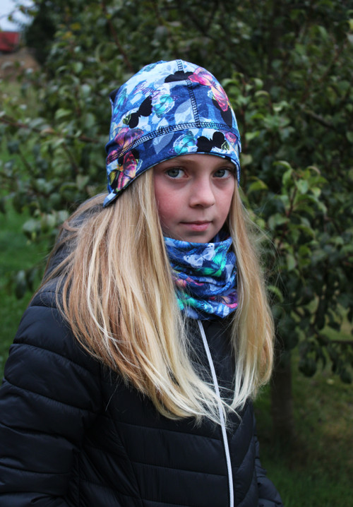 Čepička " motýly " + nákrčník — foto 2