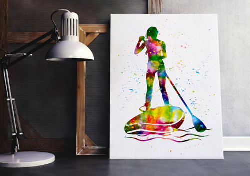 Paddleboard dívka - Tisk na grafický papír — foto 6