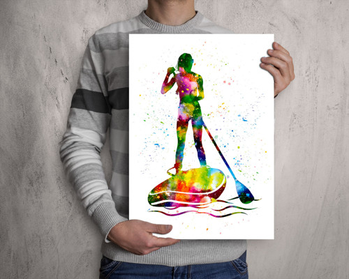 Paddleboard dívka - Tisk na grafický papír — foto 4