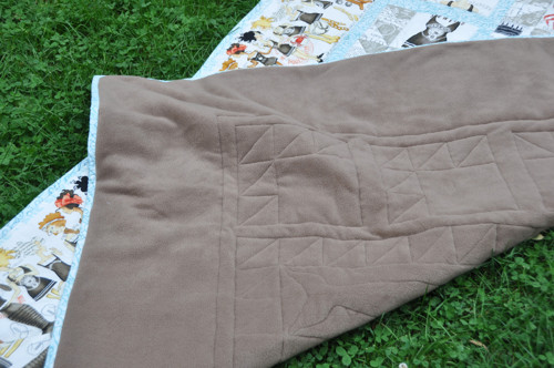 Hřejivá patchwork deka s fleecem mořská retro — foto 2
