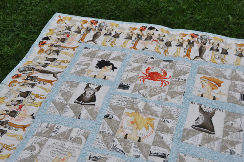 Hřejivá patchwork deka s fleecem mořská retro — foto 3