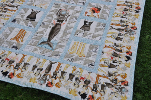 Hřejivá patchwork deka s fleecem mořská retro — foto 4