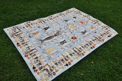 Hřejivá patchwork deka s fleecem mořská retro — foto 6