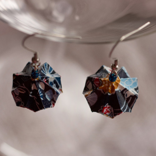 Origami náušnice – podzimní — foto 4