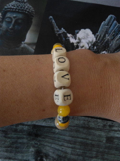 Náramek LOVE*jadeit*dřevo — foto 3