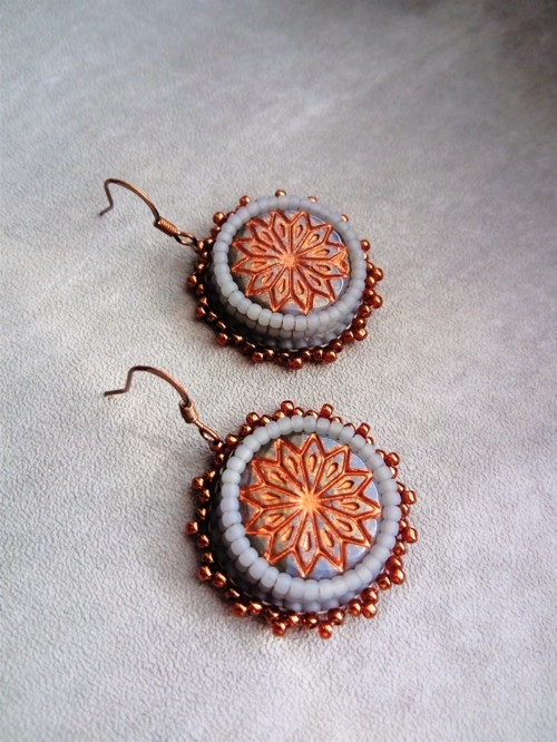 Náušnice Copper Mandala — foto 2