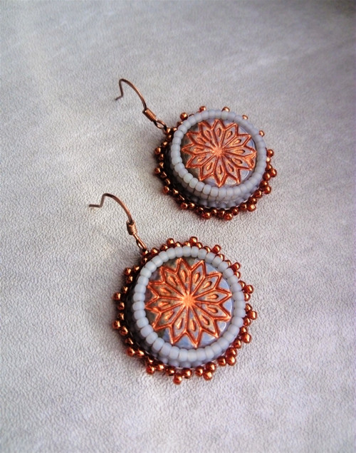 Náušnice Copper Mandala — foto 4