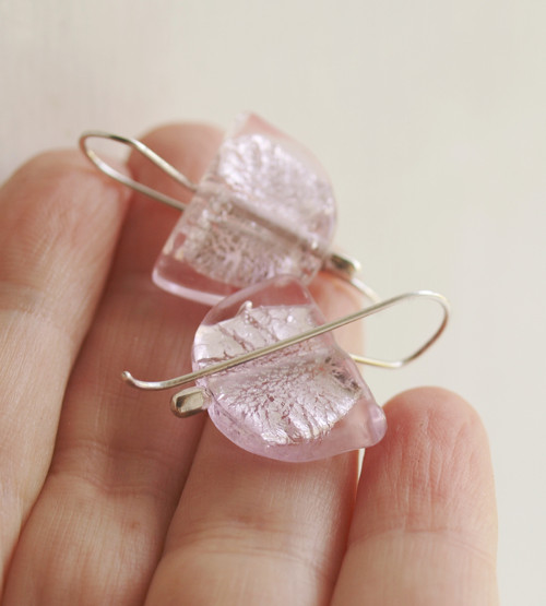 Lodičky pink ice © sklo+Ag 925 — foto 3