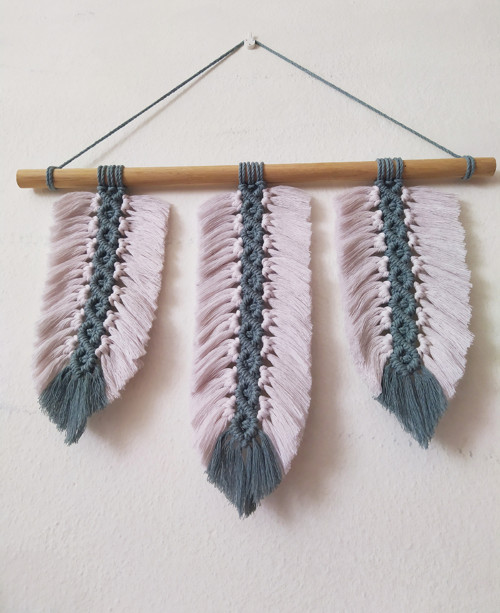 Macramé peříčka "MĚSÍČNÍ VAVŘÍN" — foto 3