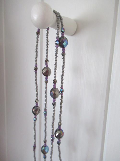 Korále dlouhé Silver iris — foto 4