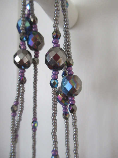 Korále dlouhé Silver iris — foto 3