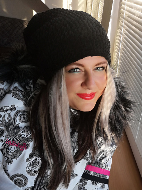 Sametová háčkovaná houmeleska /SKLADEM — foto 2