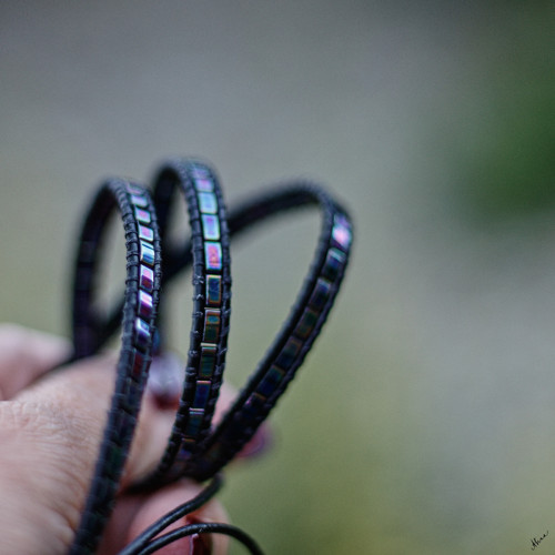 Černometalický ... wrap náramek — foto 2