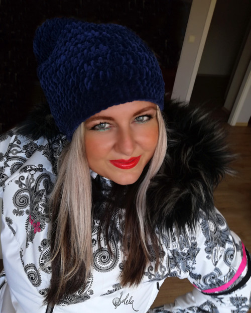 Sametová háčkovaná houmeleska /SKLADEM — foto 2