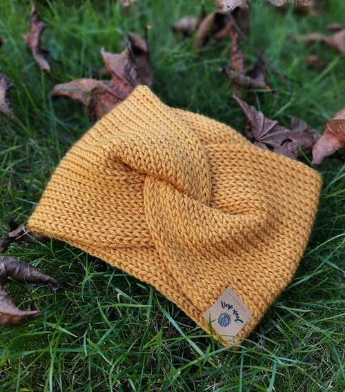 Twist čelenka- hořčicová — foto 3