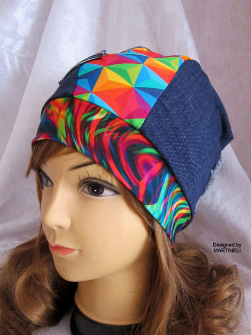 Originálna Barevná patchwork čepice — foto 3