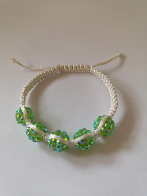 Náramek Shamballa zelený — foto 2