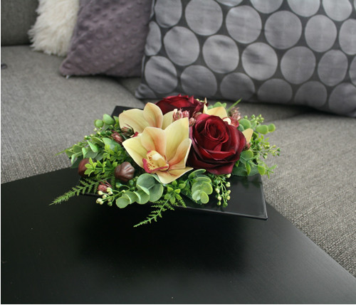 Ikebana s růžemi a orchidejemi — foto 4