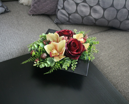 Ikebana s růžemi a orchidejemi — foto 5