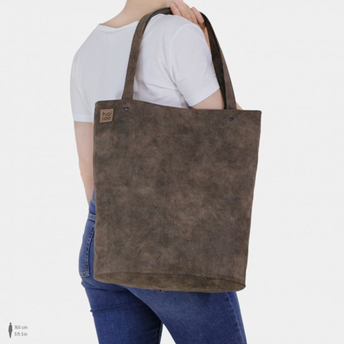 Hnědá taška Shopper bag — foto 3