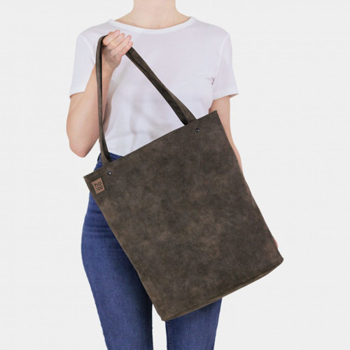 Hnědá taška Shopper bag — foto 4