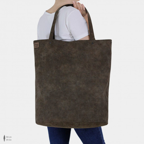 Hnědá taška Mega Shopper bag — foto 3