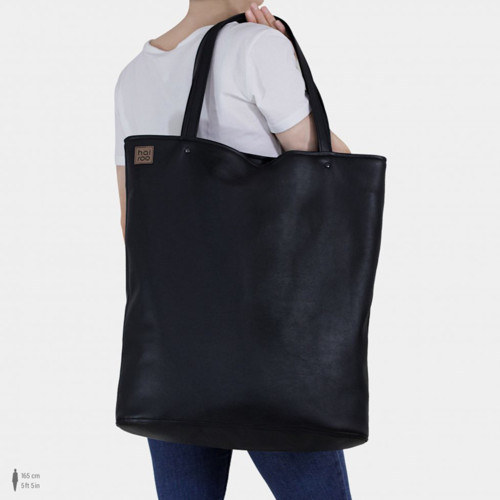 Černá taška Mega Shopper bag — foto 4