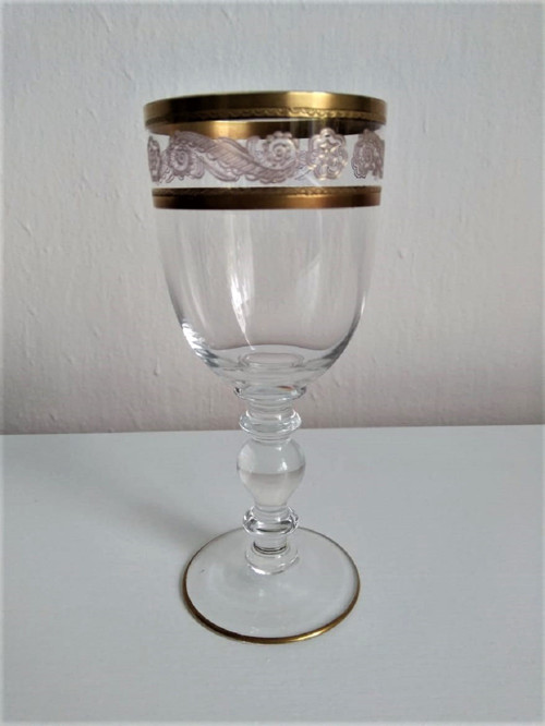 Zlacená vintage sklenička — foto 2