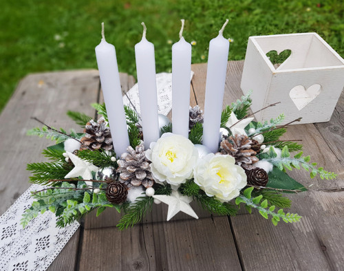 Adventní svícen "Bílé vánoce" — foto 2
