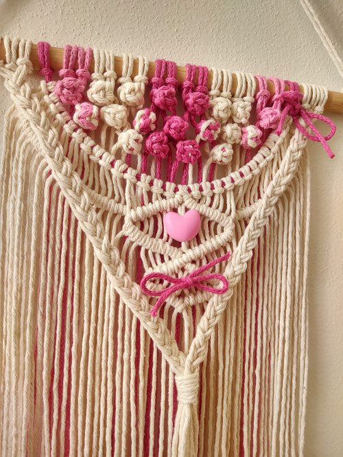 Macramé do dívčího pokoje "zamilovaná" — foto 3