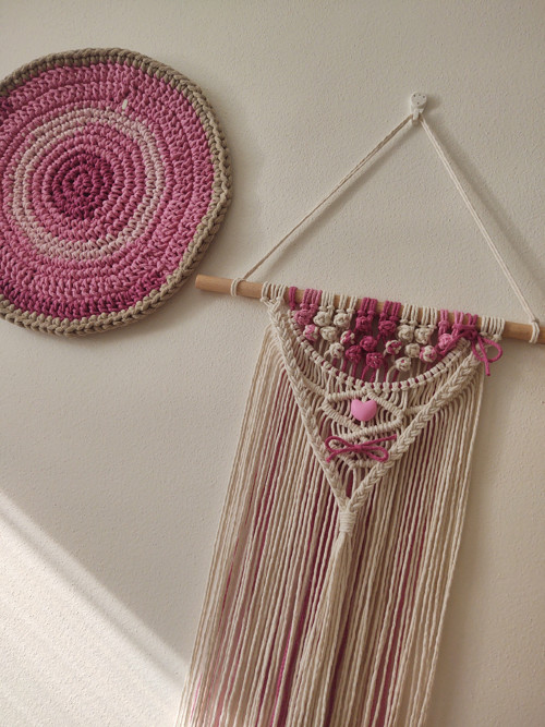 Macramé do dívčího pokoje "zamilovaná" — foto 2
