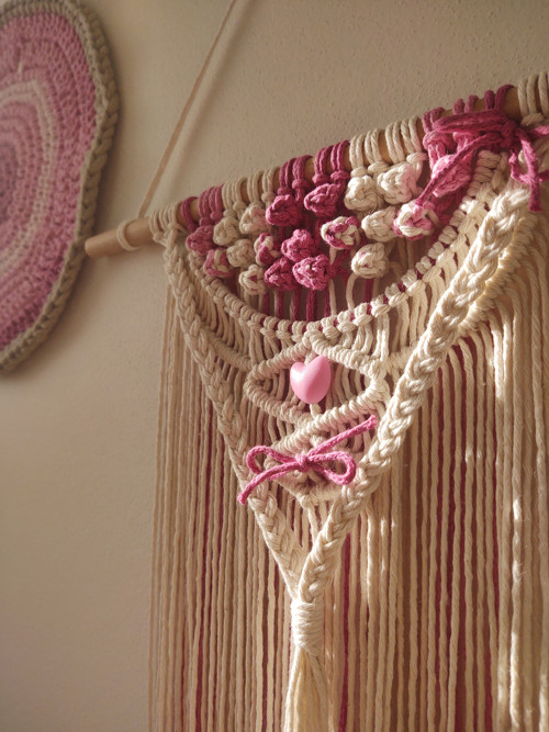 Macramé do dívčího pokoje "zamilovaná" — foto 4