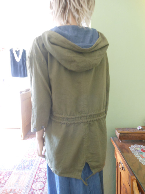 Plátěný přechodový kabátek, parka, vel.M — foto 4