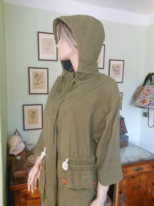 Plátěný přechodový kabátek, parka, vel.M — foto 5