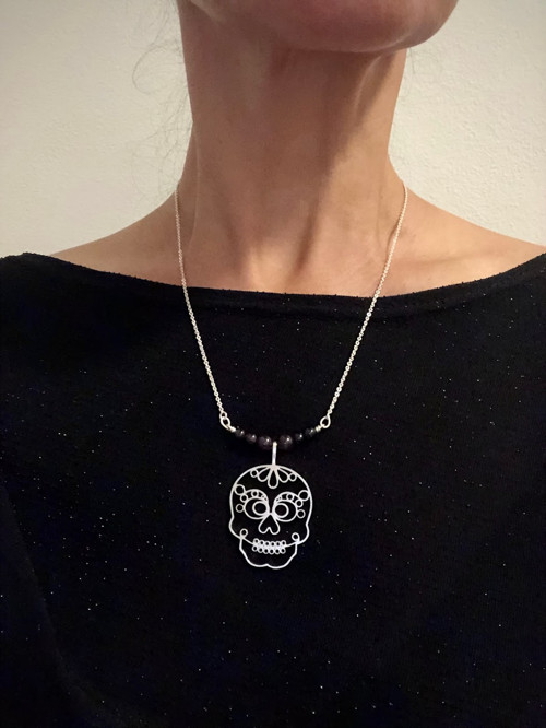 Stříbrný náhrdelník "Calavera" — foto 2