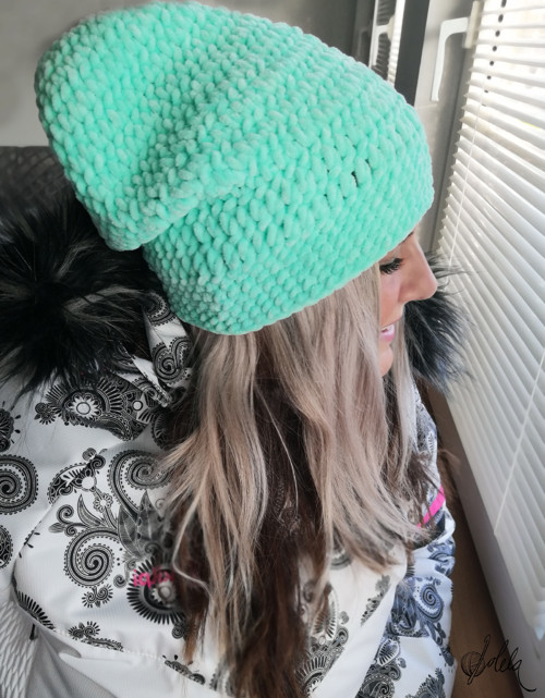 Sametová háčkovaná houmeleska /SKLADEM — foto 2