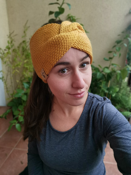 Twist čelenka- hořčicová — foto 6
