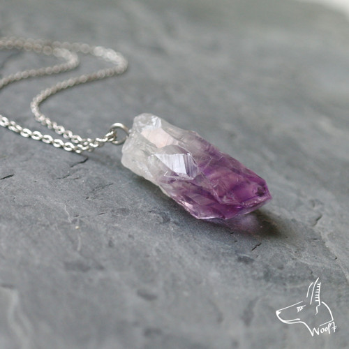 Ametystový náhrdelník - rough crystal — foto 5