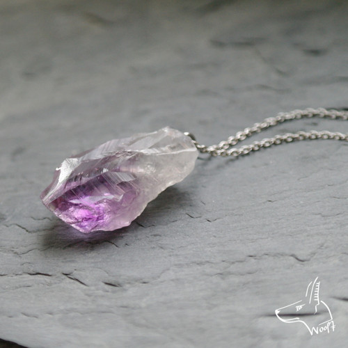 Ametystový náhrdelník - rough crystal — foto 4