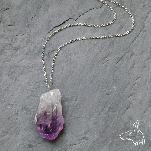 Ametystový náhrdelník - rough crystal — foto 6