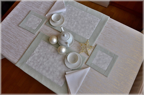 Prostírání pod hrníček - Glitter green — foto 6