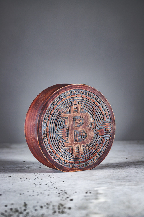 Kasička BITCOIN - černá matná — foto 5