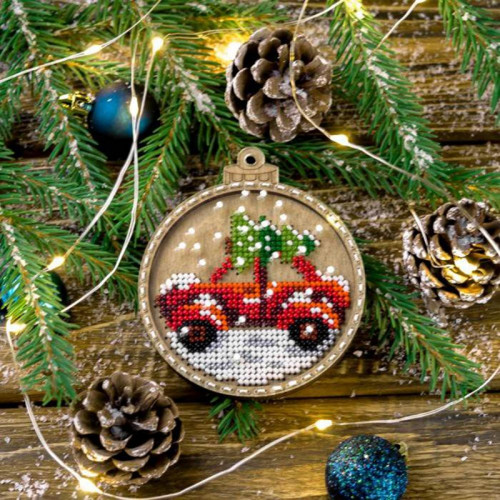 1pc auto s vánoční strom Seed Beaded Diy Kit, — foto 3