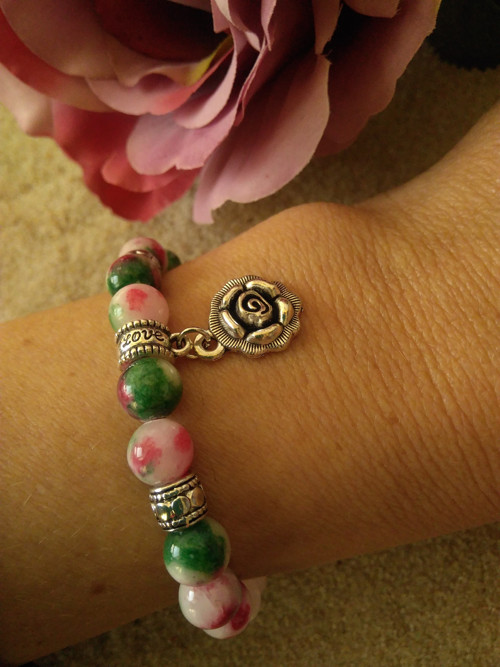 Náramek ROSE*jadeit*hematit — foto 4